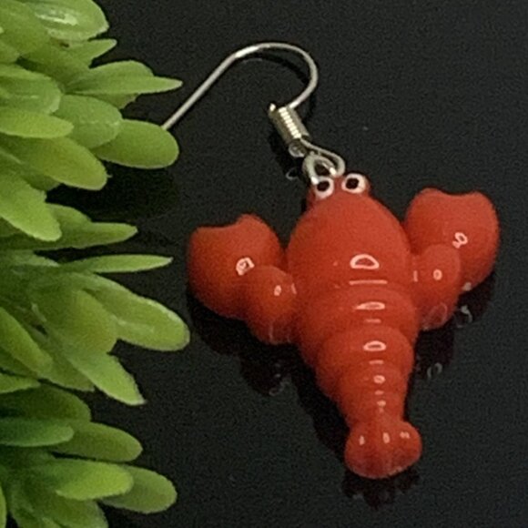 Lobster Earring, Funny Food Earring, Seafood Earring, Gift Idea, Shellfish - Picture 1 of 4
